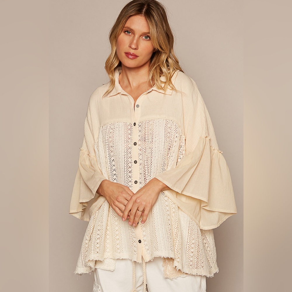 Pol Precious Cotton Oversized Top